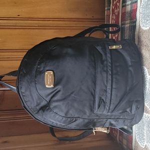 Michael Kors Jet Set Black Nylon Backpack with Leather Straps